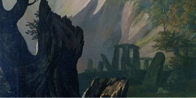 painting of eerie setting near stone circle